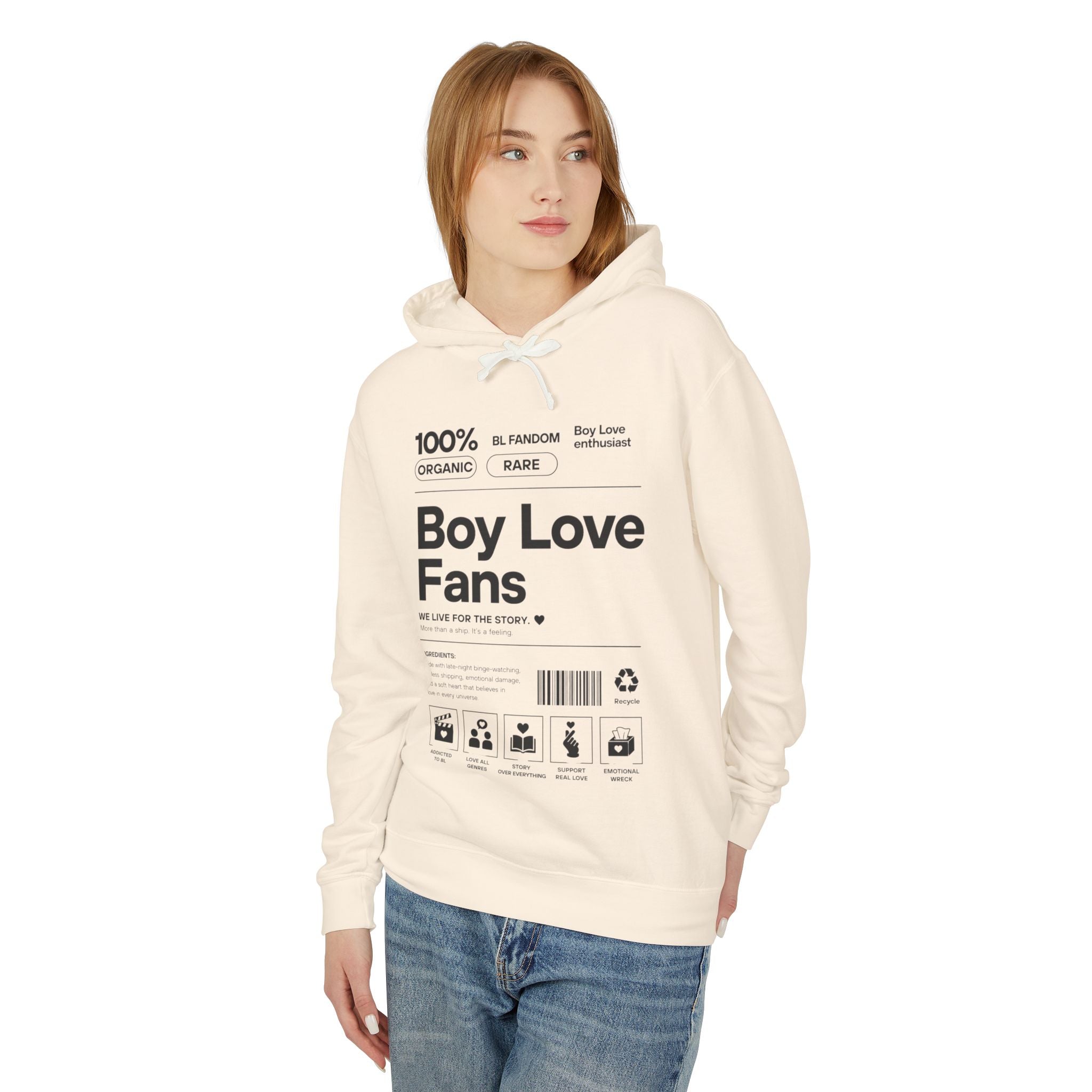 Boy Love Fans Hoodie | BL Fandom Streetwear, Anime Aesthetic, Minimalist Fujoshi