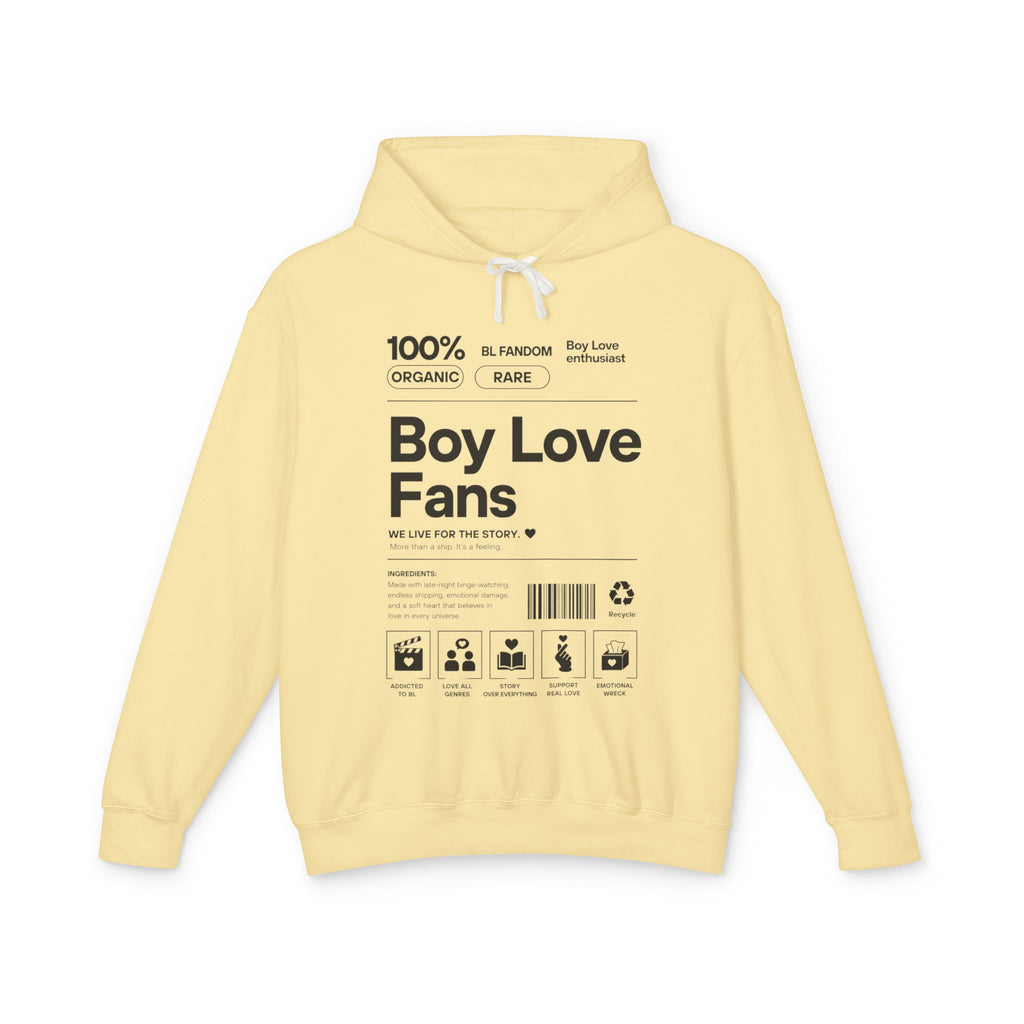 Boy Love Fans Hoodie | BL Fandom Streetwear, Anime Aesthetic, Minimalist Fujoshi