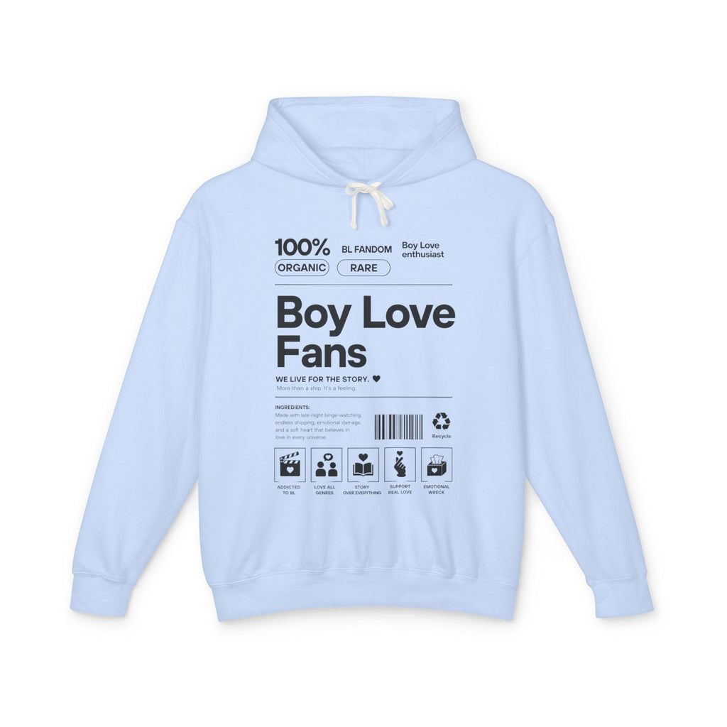 Boy Love Fans Hoodie | BL Fandom Streetwear, Anime Aesthetic, Minimalist Fujoshi