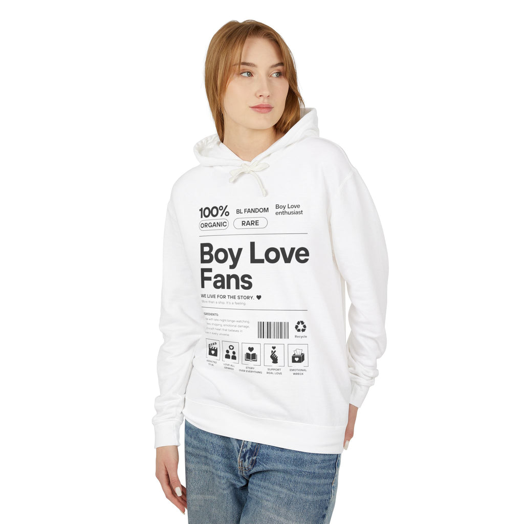 Boy Love Fans Hoodie | BL Fandom Streetwear, Anime Aesthetic, Minimalist Fujoshi