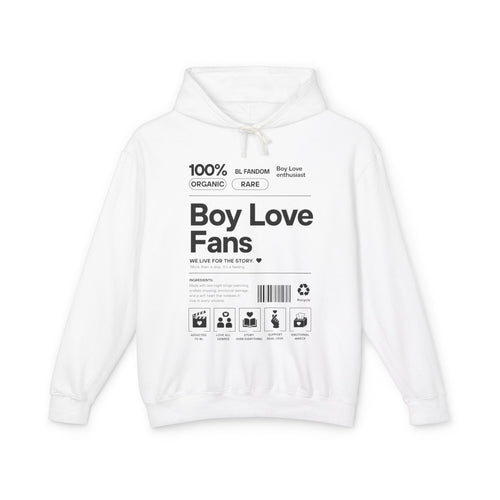 Boy Love Fans Hoodie | BL Fandom Streetwear, Anime Aesthetic, Minimalist Fujoshi