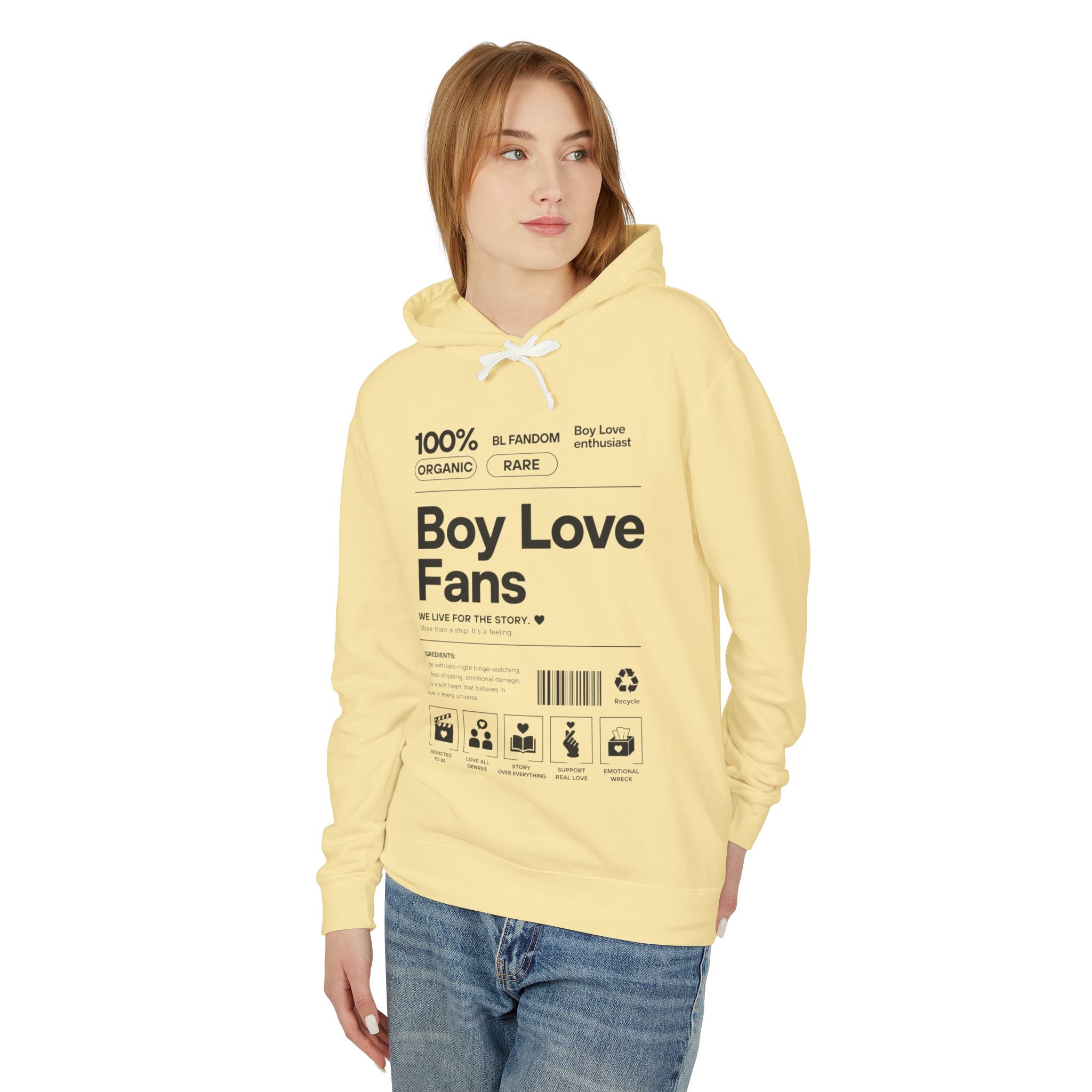 Boy Love Fans Hoodie | BL Fandom Streetwear, Anime Aesthetic, Minimalist Fujoshi
