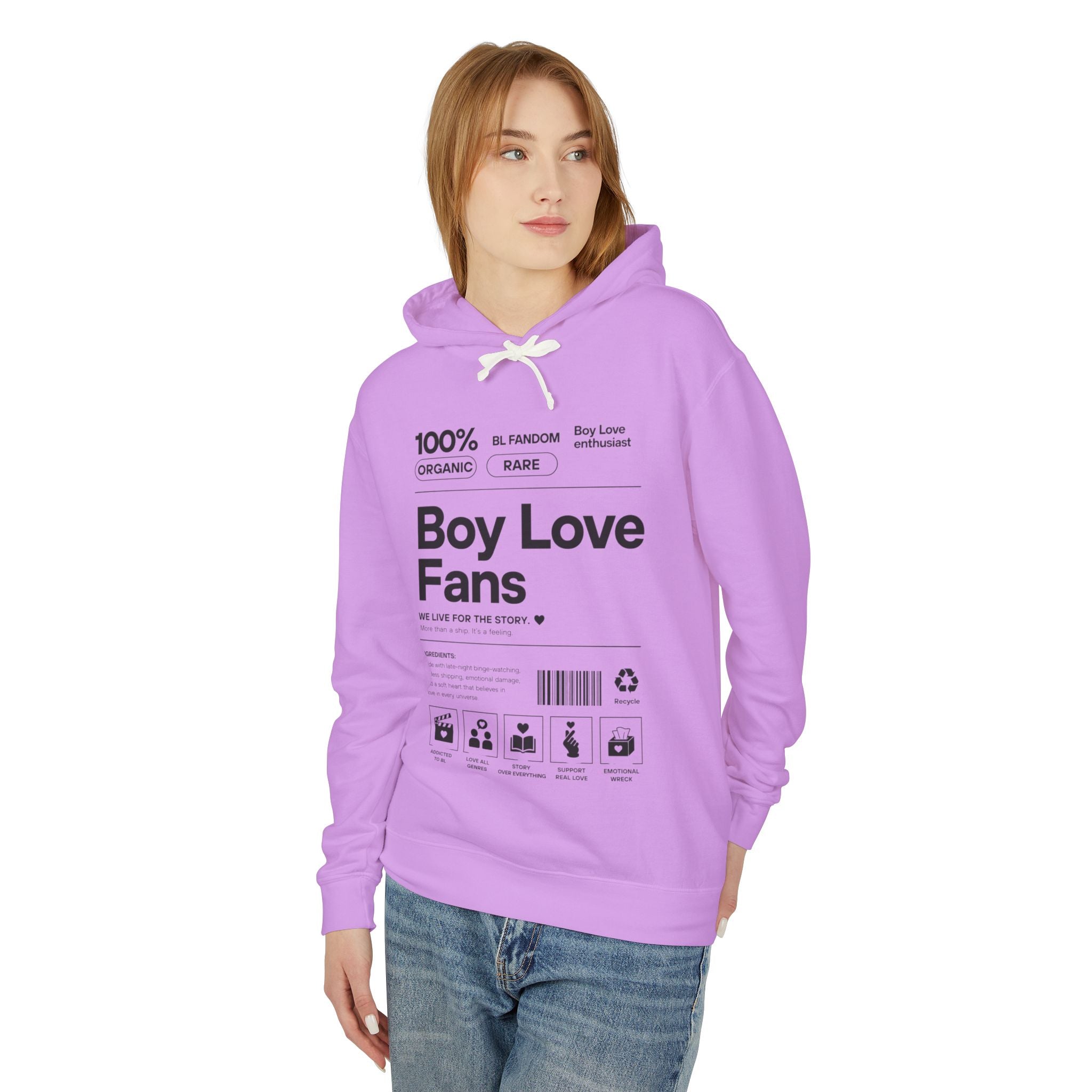 Boy Love Fans Hoodie | BL Fandom Streetwear, Anime Aesthetic, Minimalist Fujoshi