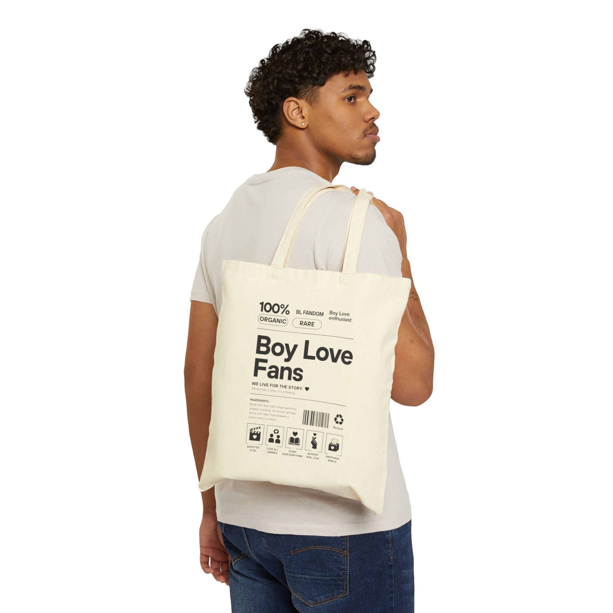 Boy Love Fans BL Drama Canvas Tote Bag | K-Drama Fandom