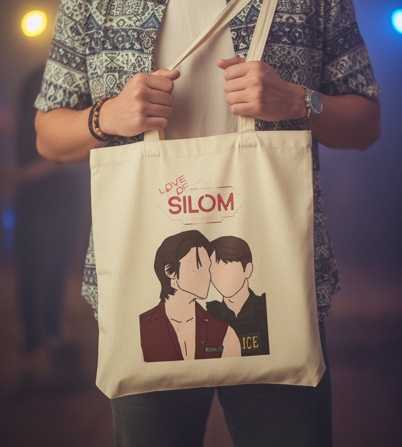 Love of Silom Thai BL Bag | UpPoom Couple Gift | Uppoompat & Poom Fan Merch | Boys Love fan totebag