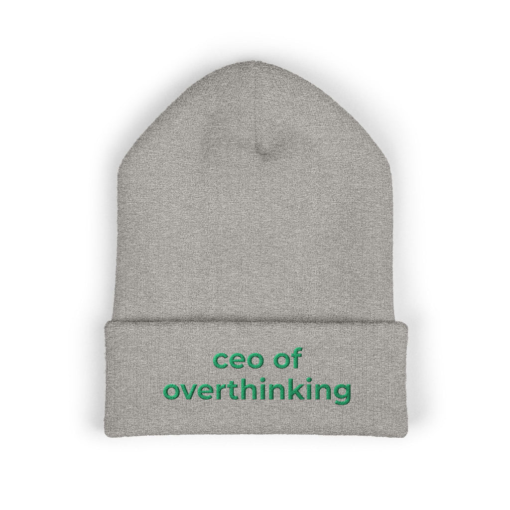 CEO of Overthinking Embroidered Funny beanie