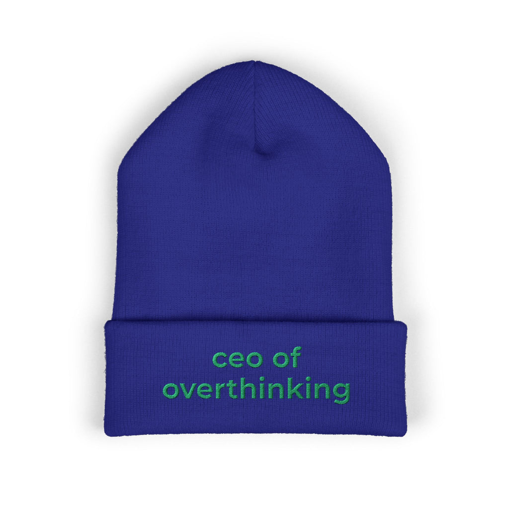CEO of Overthinking Embroidered Funny beanie