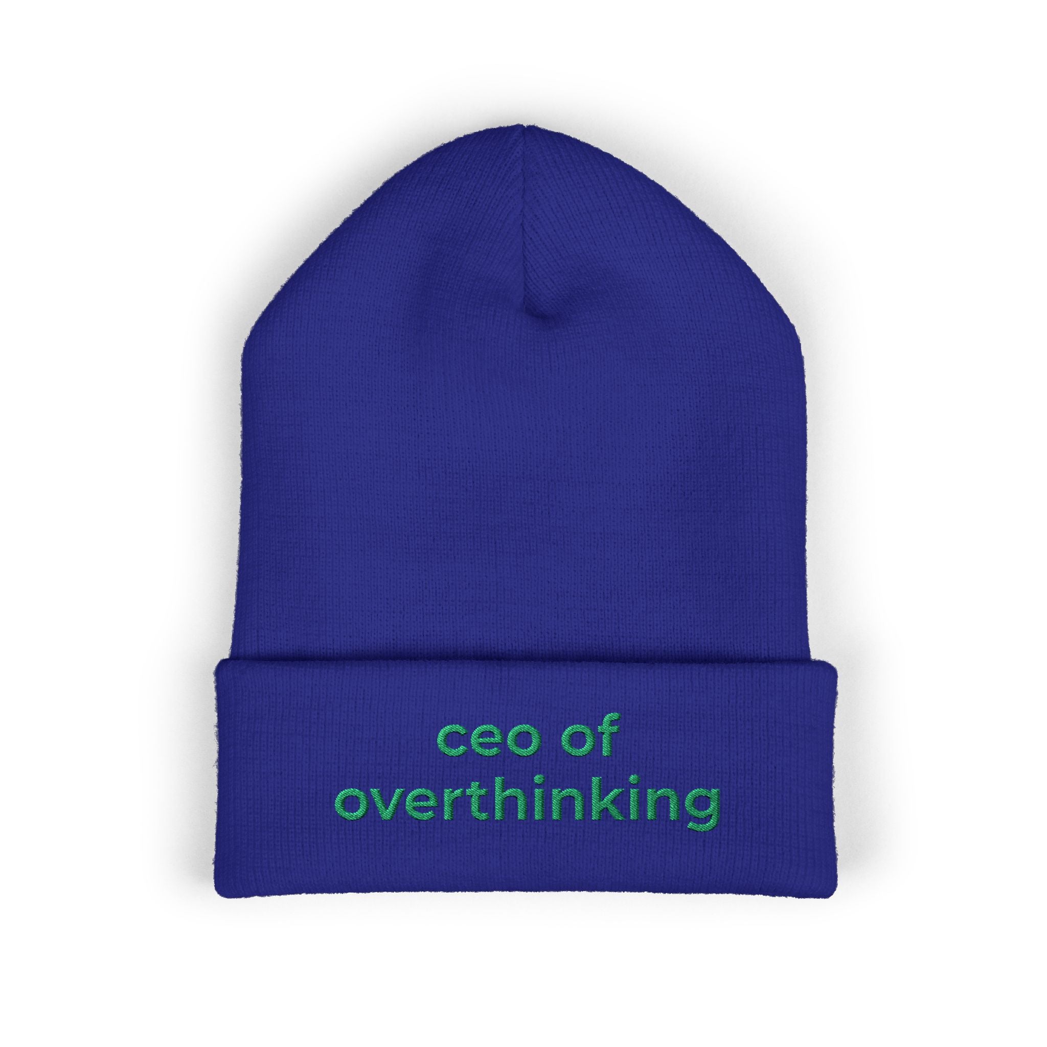 CEO of Overthinking Embroidered Funny beanie