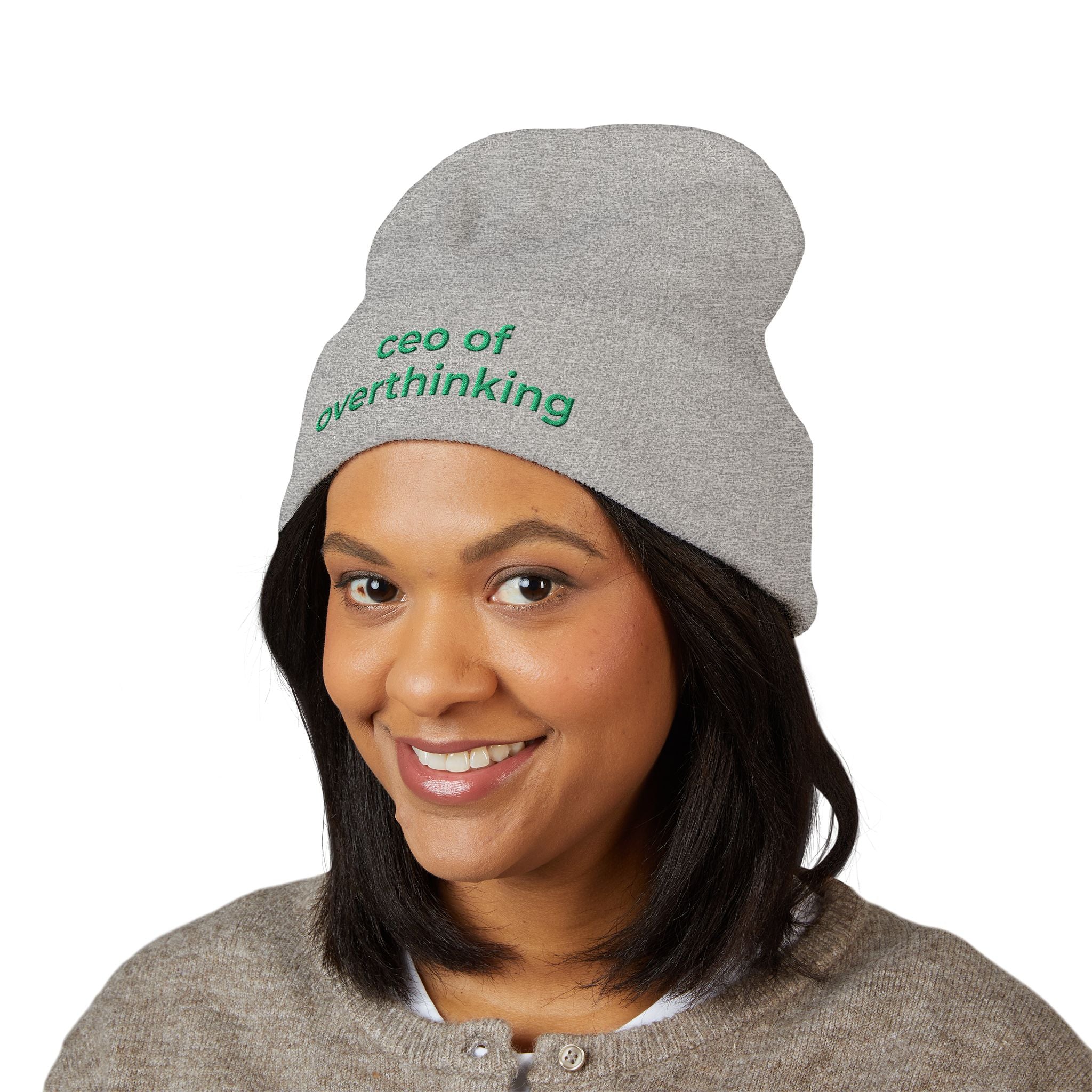 CEO of Overthinking Embroidered Funny beanie