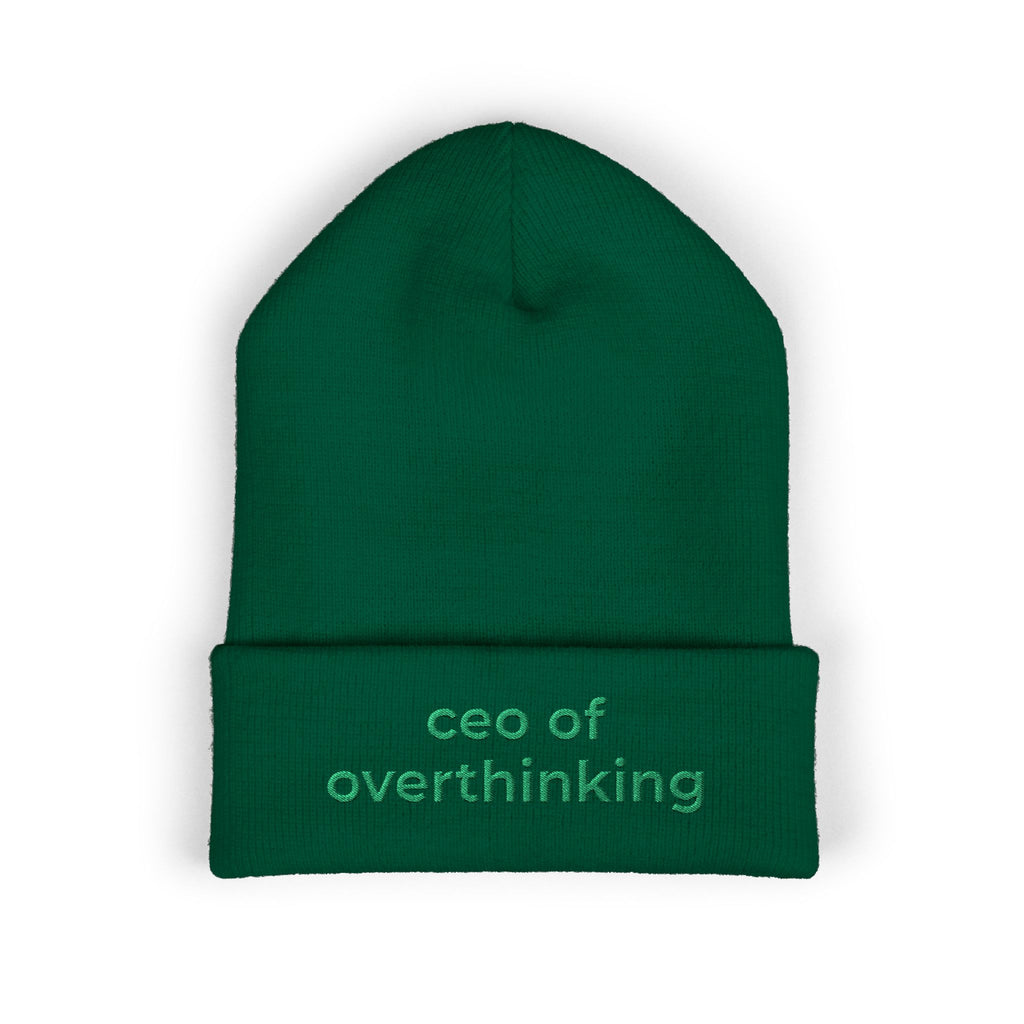CEO of Overthinking Embroidered Funny beanie