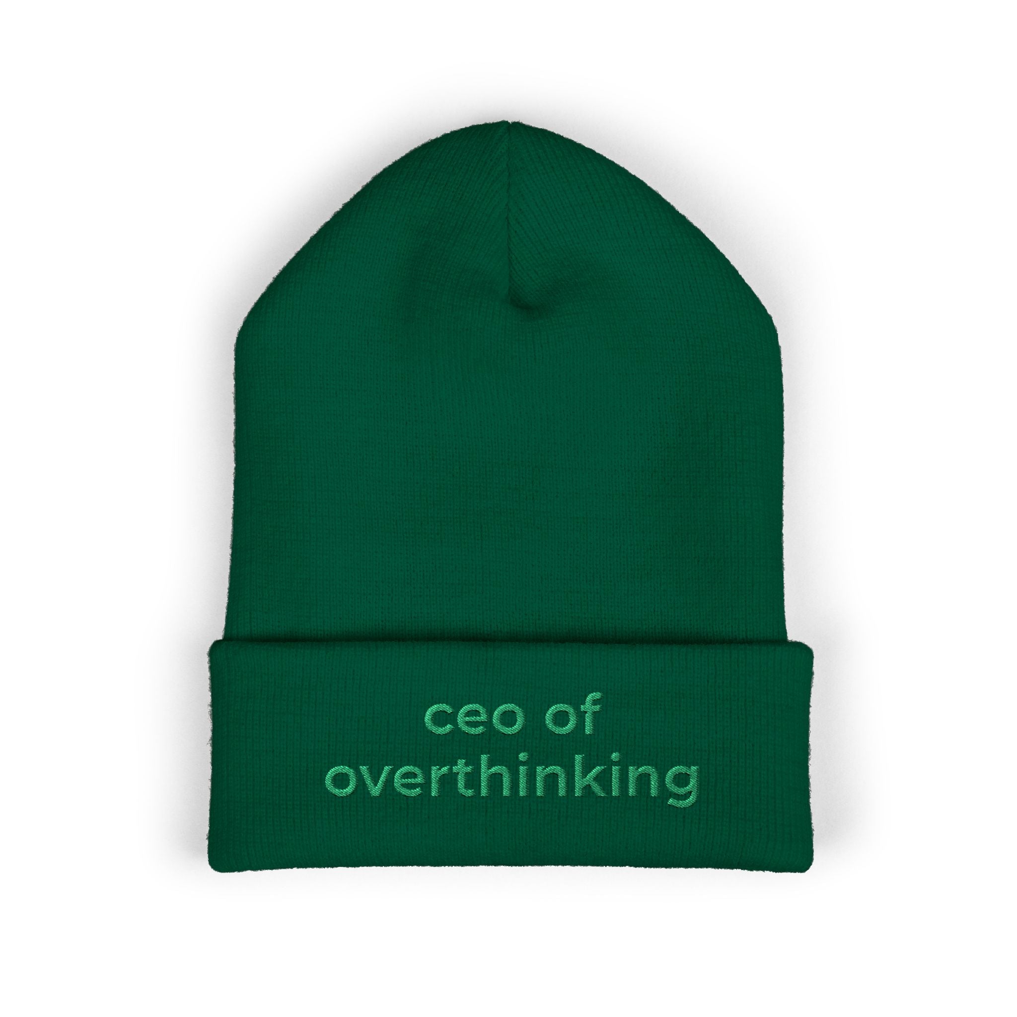 CEO of Overthinking Embroidered Funny beanie