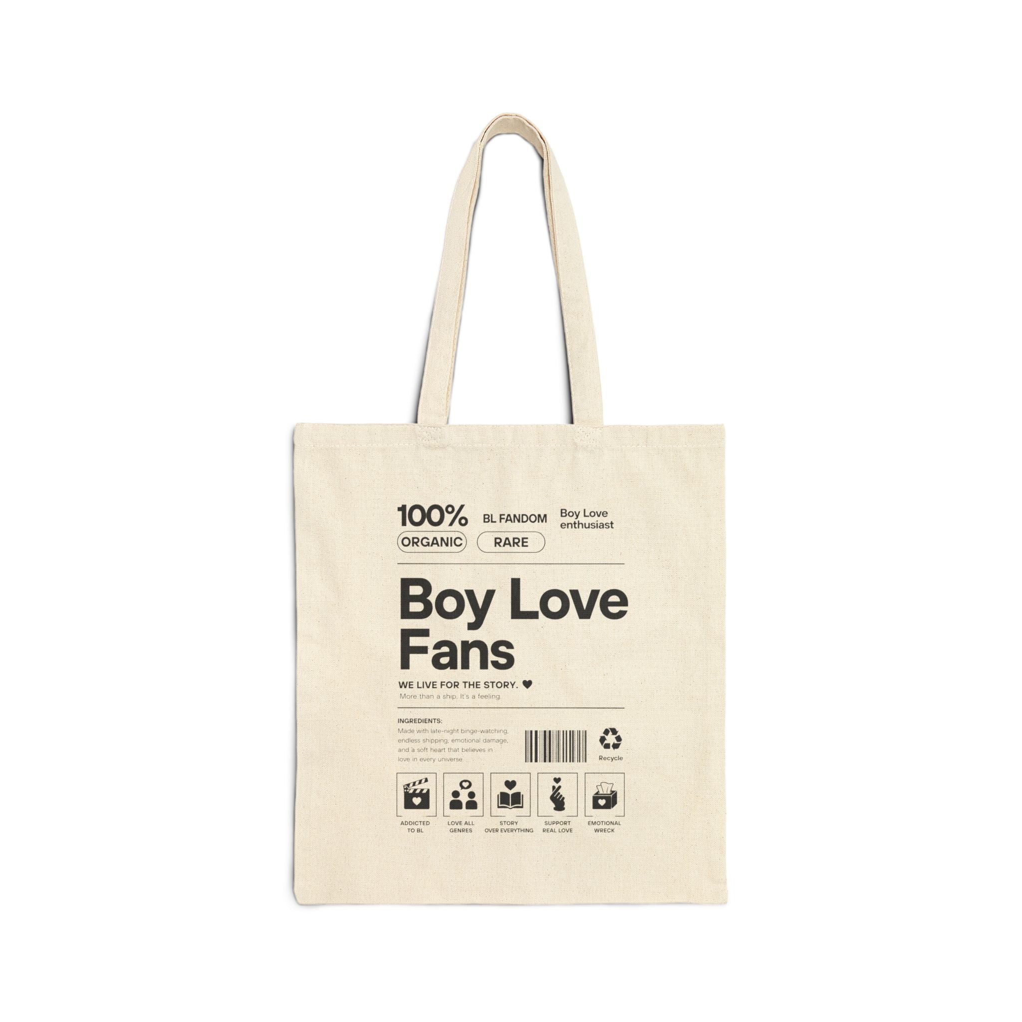 Boy Love Fans BL Drama Canvas Tote Bag | K-Drama Fandom
