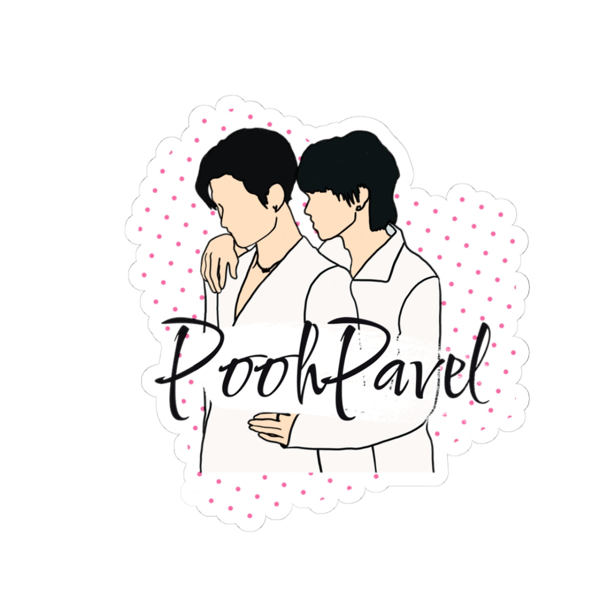 Pooh Pavel Thai BL Drama Stickers Pooh Krittin Pavel Phoom