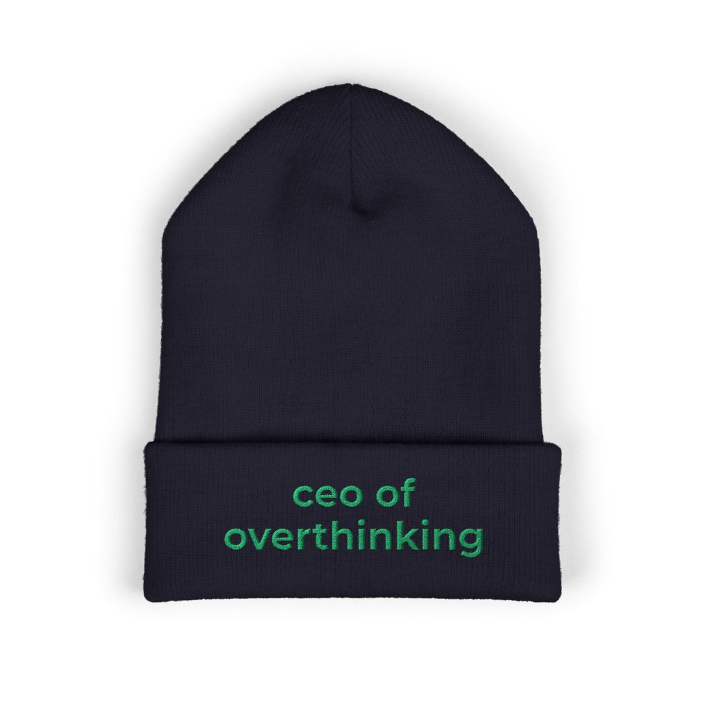 CEO of Overthinking Embroidered Funny beanie
