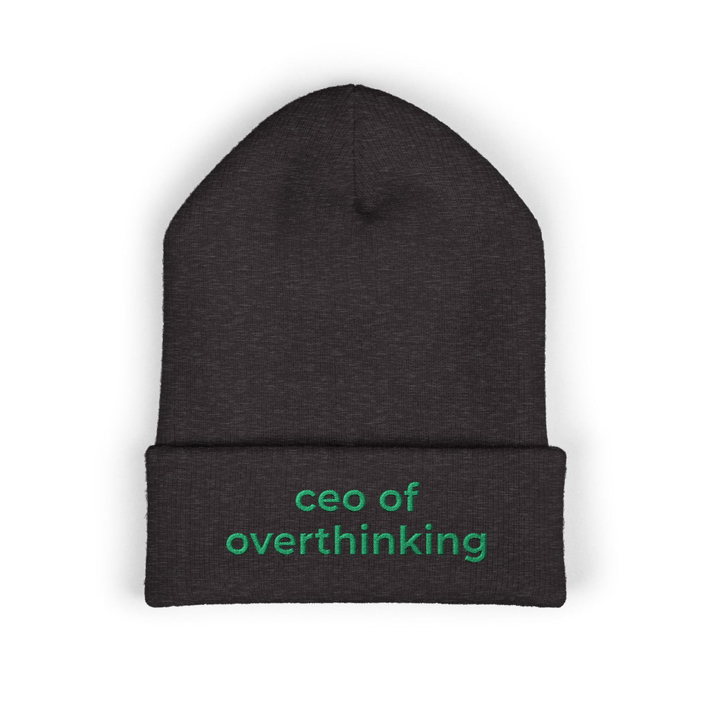 CEO of Overthinking Embroidered Funny beanie