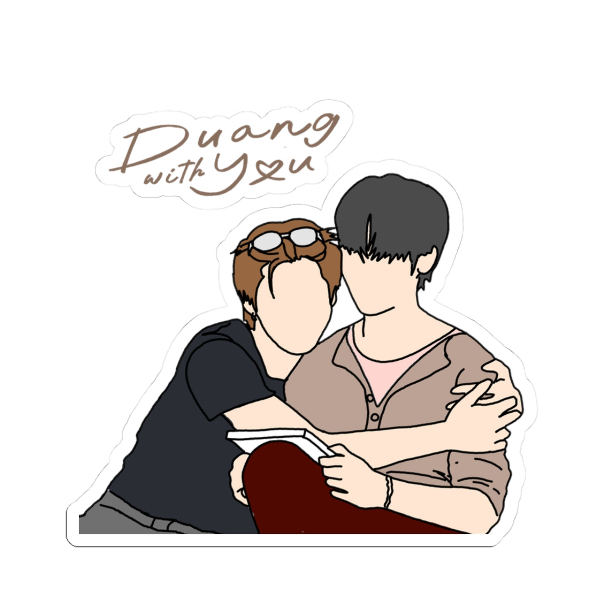 Duang With You NorthOtto BL Couple Kiss Cut Stickers