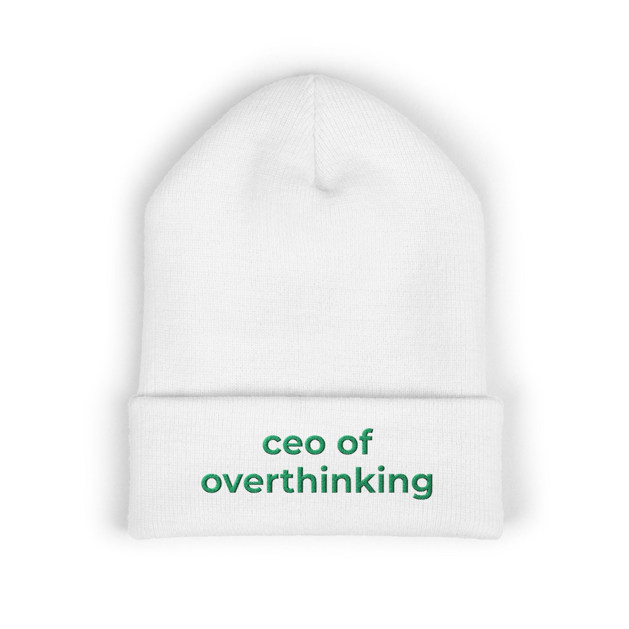 CEO of Overthinking Embroidered Funny beanie