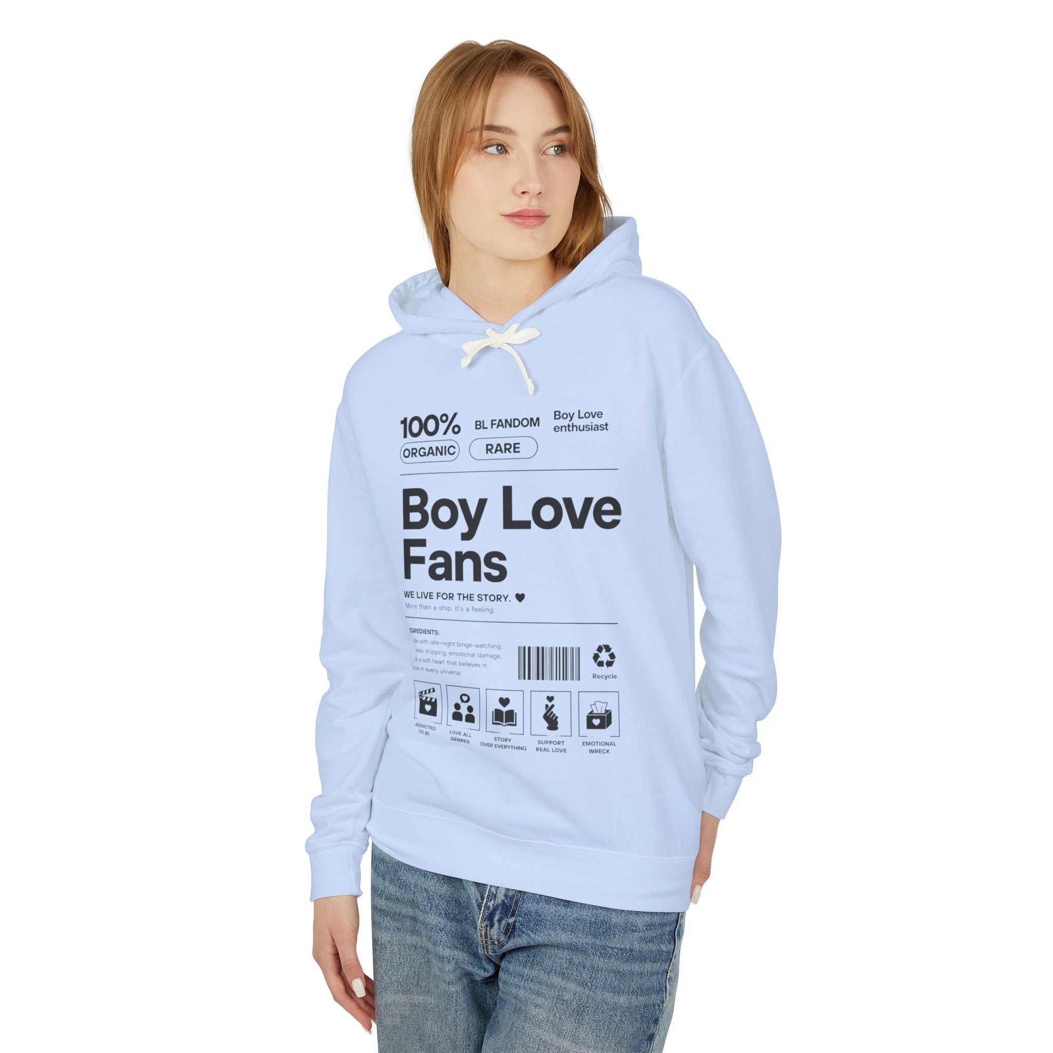 Boy Love Fans Hoodie | BL Fandom Streetwear, Anime Aesthetic, Minimalist Fujoshi