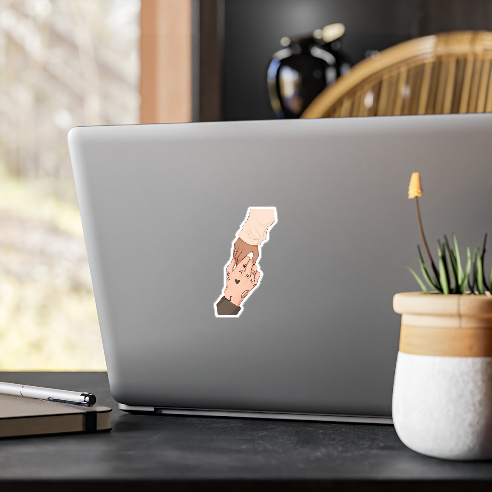 Jungkook Hands Tattoo Holding ARMY Hand Sticker Kiss-Cut Vinyl Decal