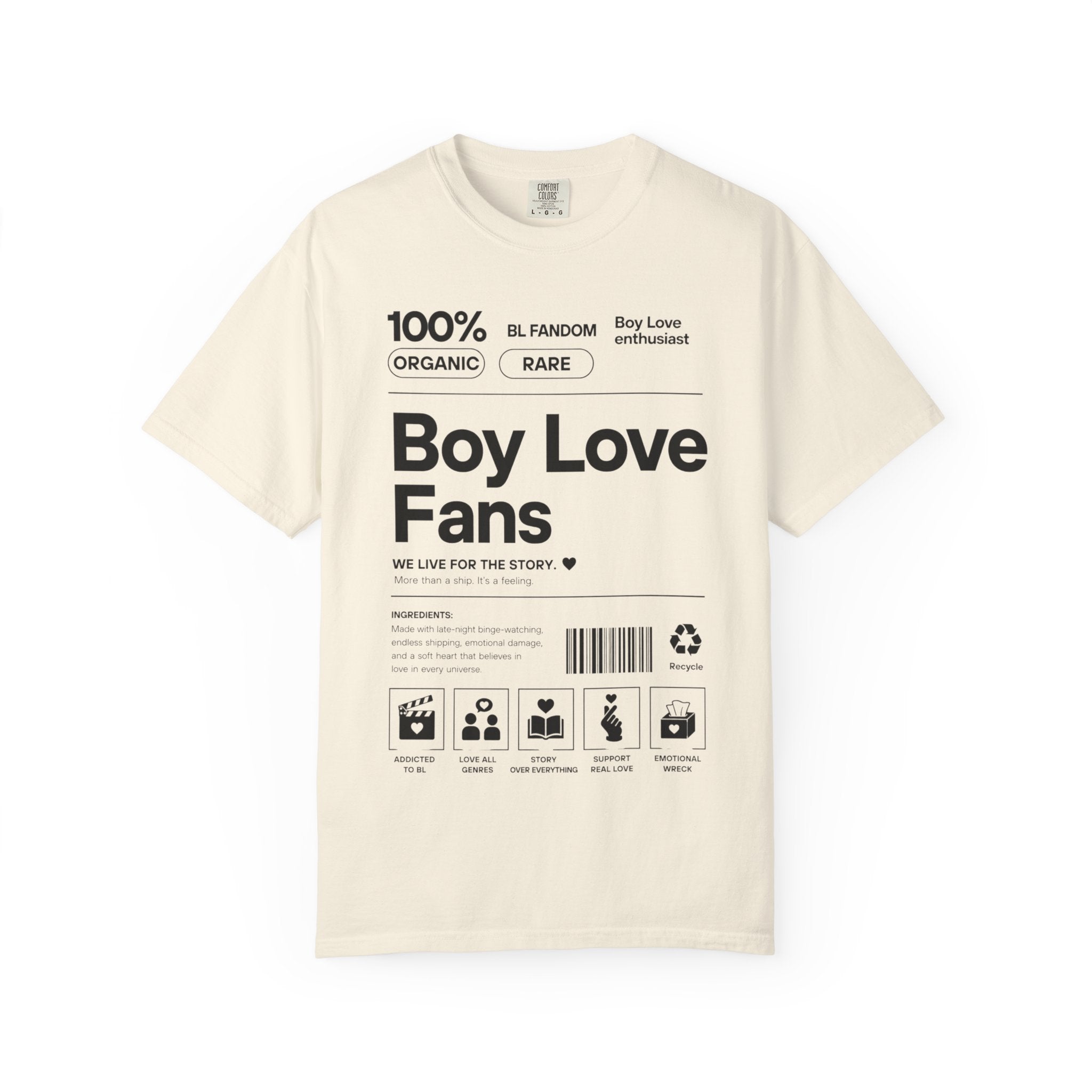 Boy Love Fans Fandom T-Shirt BL Fujoshi Anime Aesthetic Tee