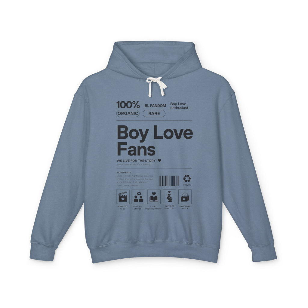 Boy Love Fans Hoodie | BL Fandom Streetwear, Anime Aesthetic, Minimalist Fujoshi