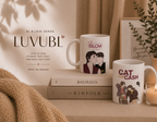 Cat For Cash Thai BL Mug | FirstKhao Couple Gift | First Kanaphan & Khaotung Thanawat Fan Merch | BL Lover Coffee Cup