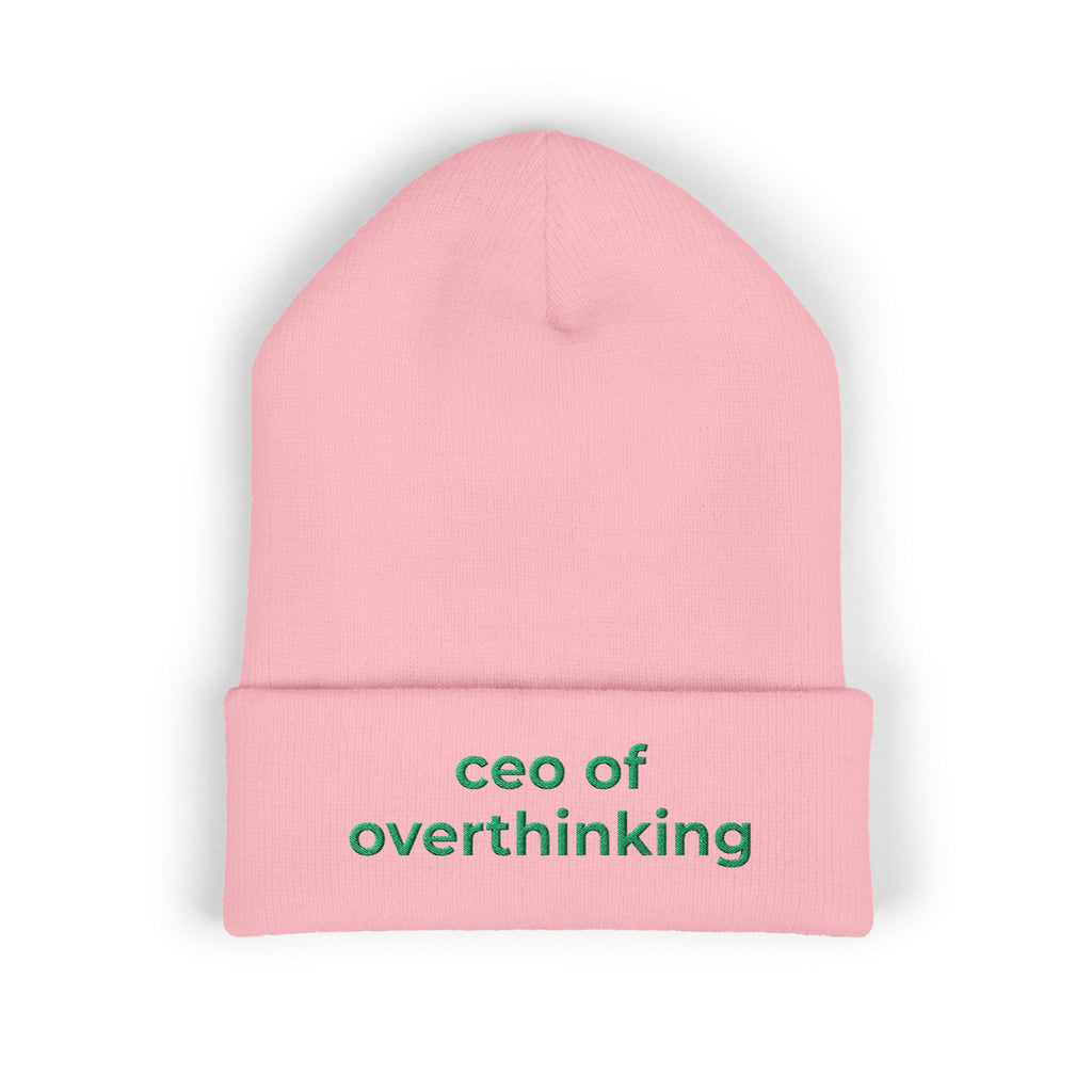 CEO of Overthinking Embroidered Funny beanie