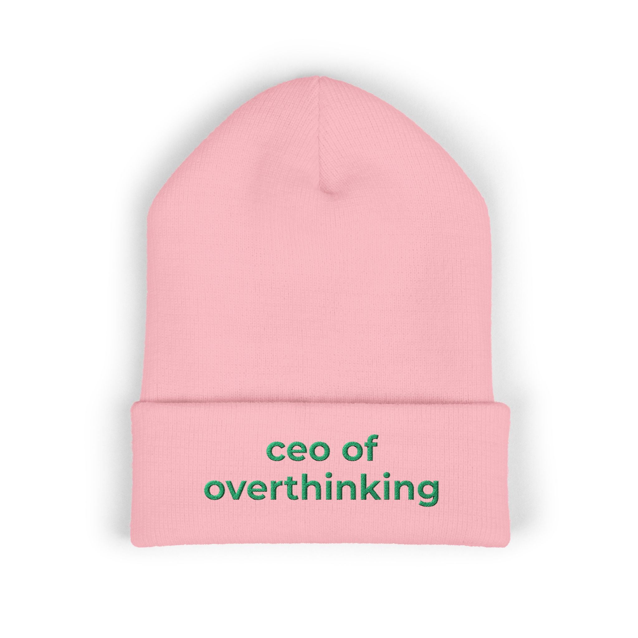 CEO of Overthinking Embroidered Funny beanie