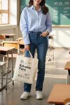 K-Drama Fans Typography Tote Bag | Korean Drama Canvas Tote
