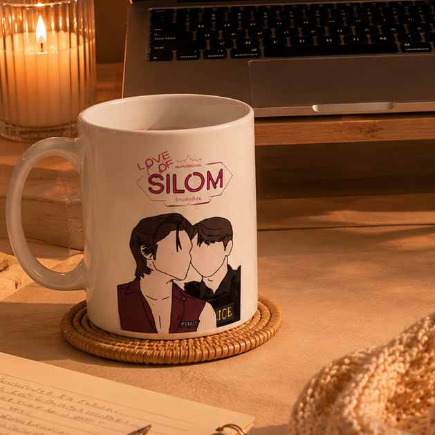 Love of Silom Thai BL Mug | UpPoom Couple Gift | Uppoompat & Poom Fan Merch | Boys Love Coffee Cup
