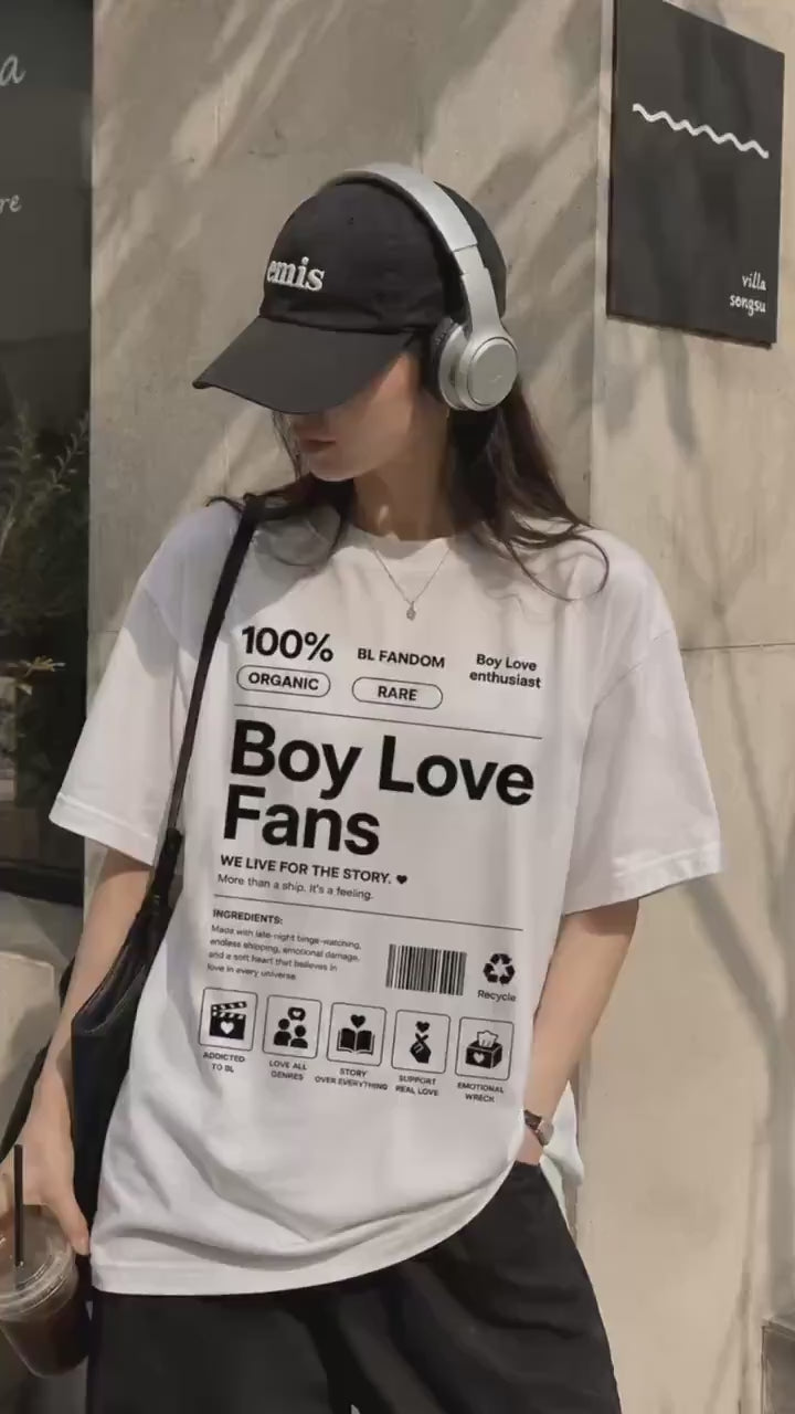Boy Love Fans Fandom T-Shirt BL Fujoshi Anime Aesthetic Tee